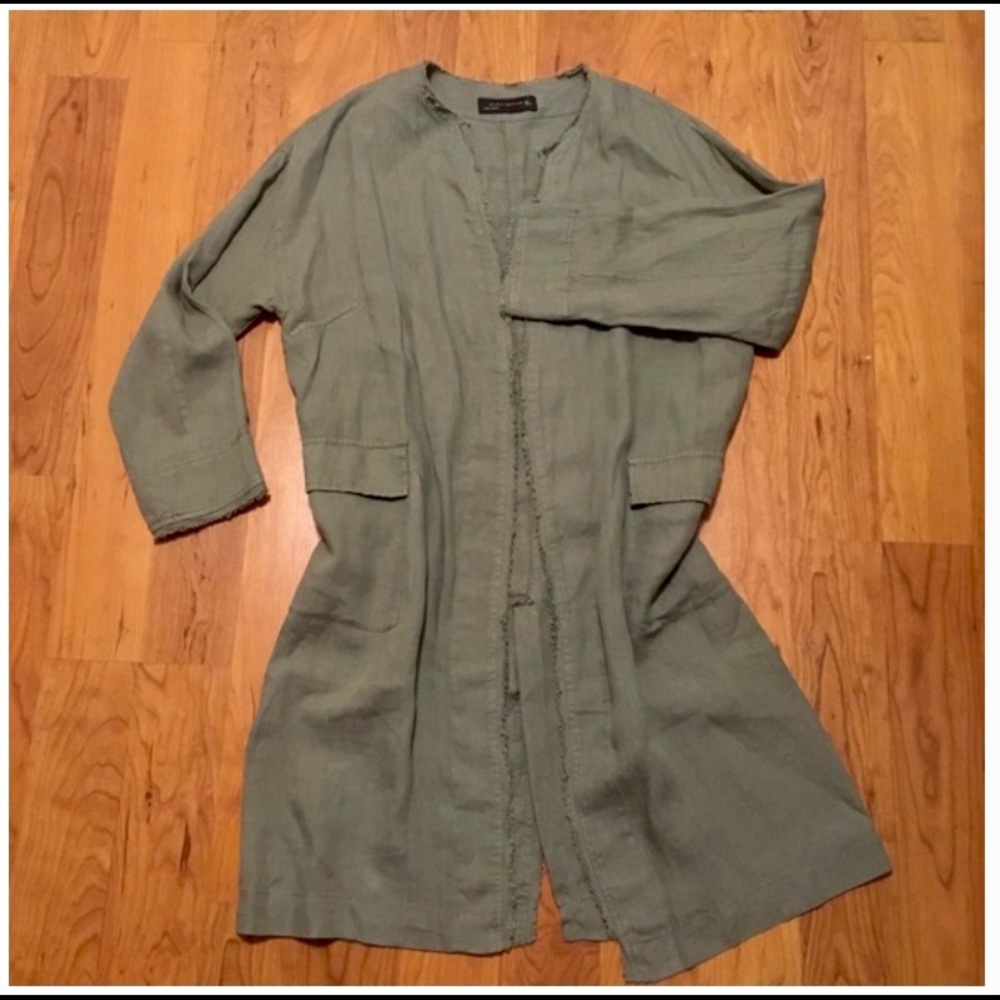 Zara Woman 100% Linen Cardigan